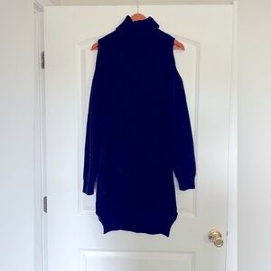 Ayla Black Sweater Dress Cutout Shoulder